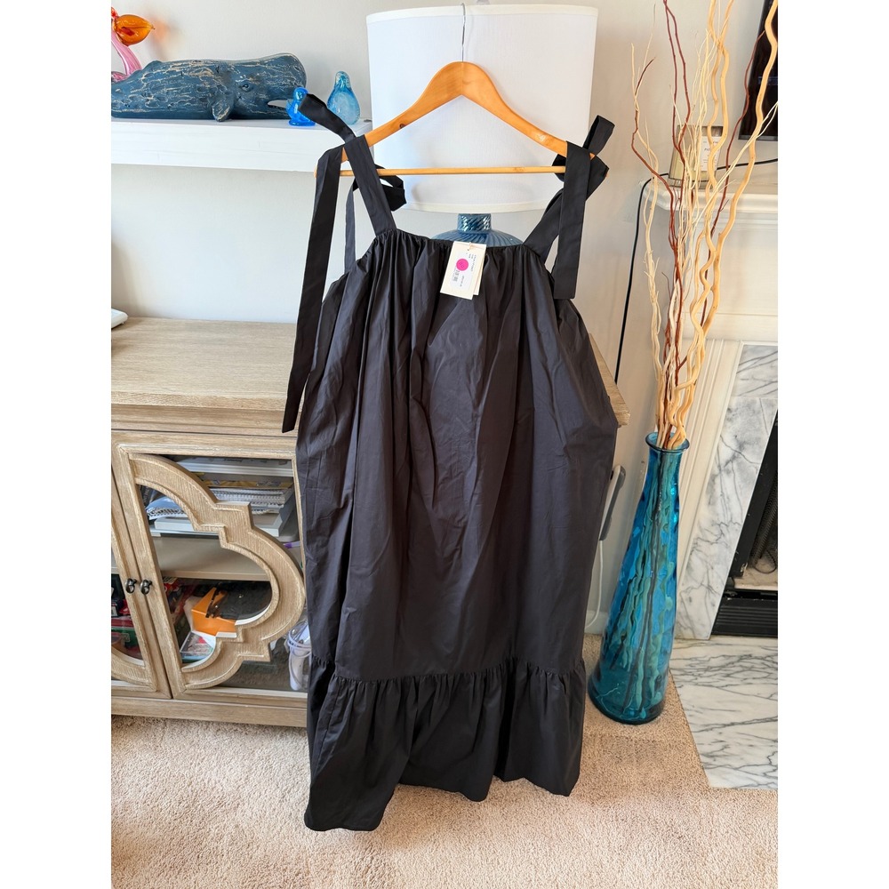 NWT FRNCH Paris Cylia Midi Dress Women‎ Black L